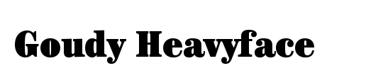 Goudy Heavyface