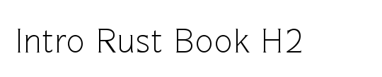 Intro Rust Book