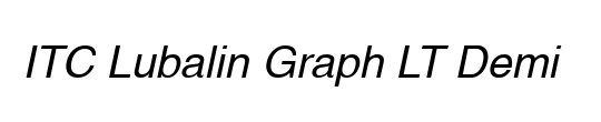 ITC Lubalin Graph Std