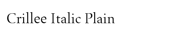 Crillee Italic