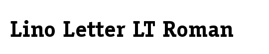 LinoLetter LT Roman