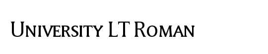 University Roman Italic