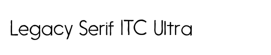 ITCLegacySerif LT Ultra
