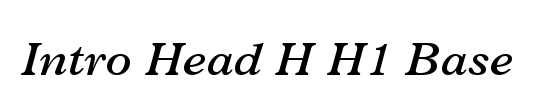 Intro Head H