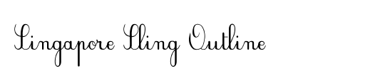 Singapore Sling Outline Italic