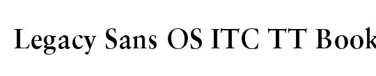 Legacy Serif OS ITC TT