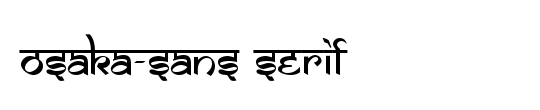 Osaka-Sans Serif