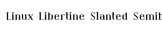 Linux Libertine Slanted