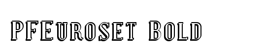 PFEuroset Bold Unicode