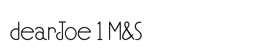 dearJoe 1 M&S