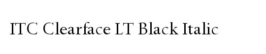 Clearface LT Bold