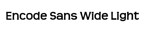 Encode Sans Wide