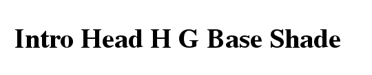 Intro Head H