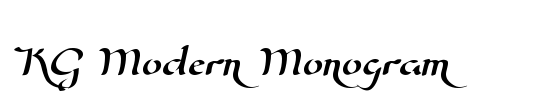 KG Modern Monogram Plain