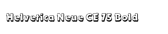 HelveticaNeue LT 75 BdOutline