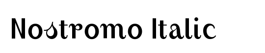 Nostromo 3D Italic