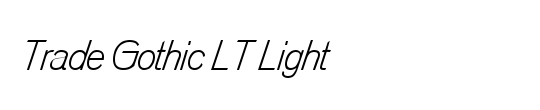TradeGothic LT Light