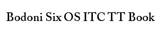 Bodoni Six OS ITC TT