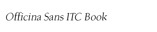 ITC Officina Sans Std
