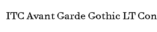 ITC Avant Garde Gothic Std