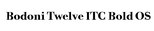 Bodoni Twelve ITC Std