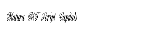 Matura MT Script Capitals