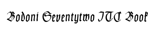 Bodoni Svntytwo ITC Std