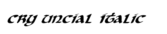 Cry Uncial Italic