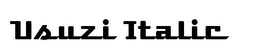 Usuzi Italic