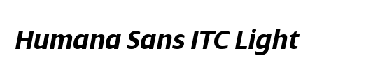 Humana Sans ITC Std