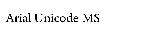 Arial Unicode MS