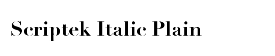 Scriptek Italic LET