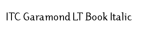 Garamond LT BookCondensed