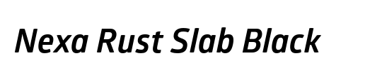 Nexa Slab Black Italic