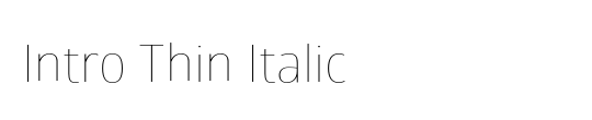 Intro Thin Italic