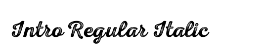 Intro Black Italic