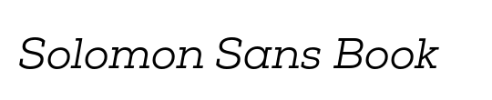 Solomon Sans Thin Italic