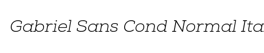 Gabriel Sans Cond Bold Italic