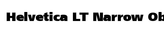 Helvetica LT Narrow