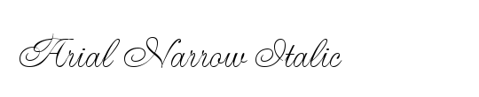 Arial Narrow