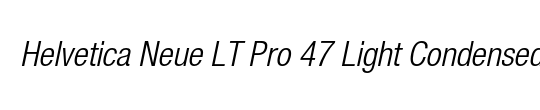 Helvetica Neue LT Pro