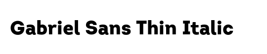 Uni Sans Thin Italic