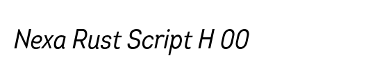 Nexa Rust Script H