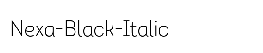 Nexa-Bold-Italic