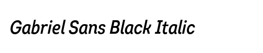 Gabriel Sans Black Italic