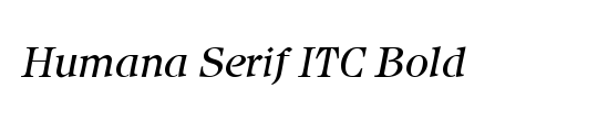 Humana Serif ITC Light