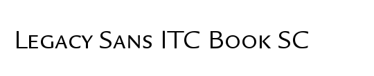 ITC Legacy Sans Std