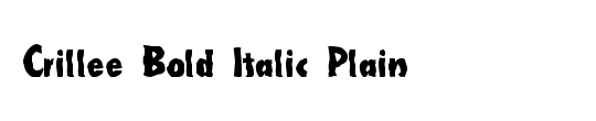 Crillee Bold Italic