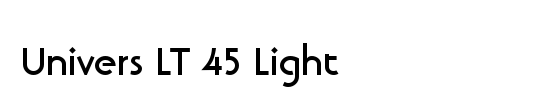 Univers LT 45 Light