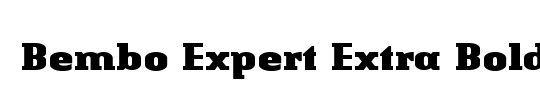 Bembo Expert Extra Bold